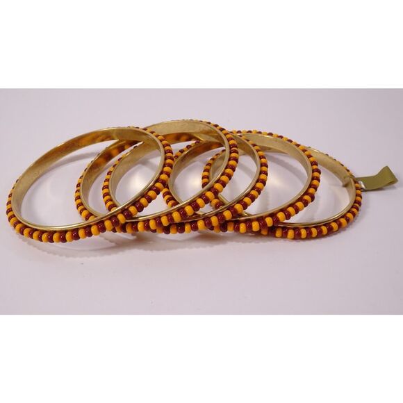 Neiman Marcus Lee Angel Women's Bead Stackable Bangle Bracelet Set 5 NWT 189 - Picture 6 of 7